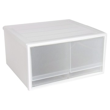 KEYWAY 聯府 簡約雙抽屜整理箱 20L CK-72  白色  1層  400 x 358 x 212mm