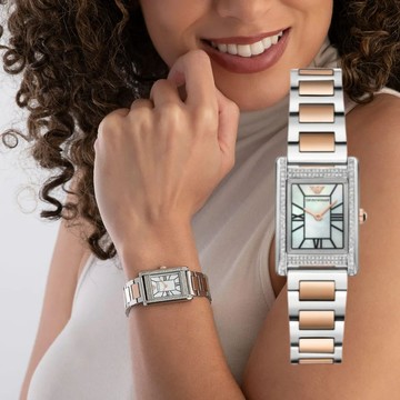 【EMPORIO ARMANI】水鑽優雅氣質 女錶- AR11626