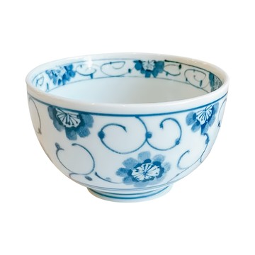 僑俐瓷器 染付 4京丼碗 - 12.5 x 7.5cm 日本產  1個