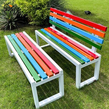 公司貨 免運 公園戶外長椅室外防腐實木條凳排椅廣場庭院鐵藝休閑塑木休息座椅工廠現貨直銷 全館八折 售後保障 5h830