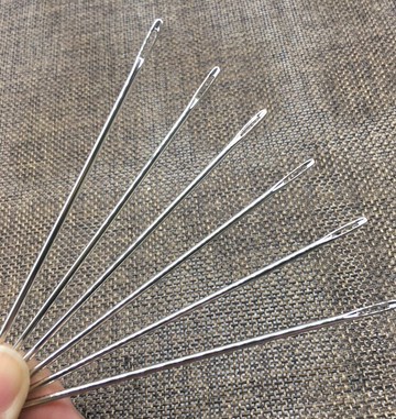 檔案裝訂針賬務大眼手工釘憑證針大孔穿線針手工圓頭不銹鋼大眼針