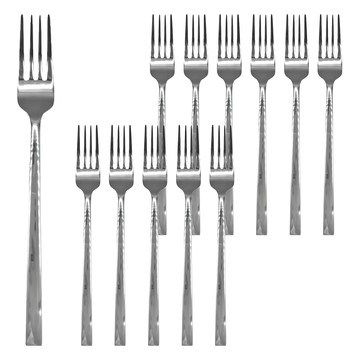WMF TELOS 1800系列 餐叉 12支套裝 Cromargan不鏽鋼德國進口  銀色  1組