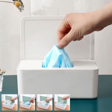 EZlife 密封翻蓋口罩紙巾加大收納盒