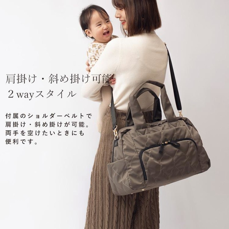 ナイロンキルティングペアレンツバッグ/ブラック/マザーズバッグ/ハンドメイド 楽天市場】マザーズバッグ トート 軽量 キルティング ナイロン