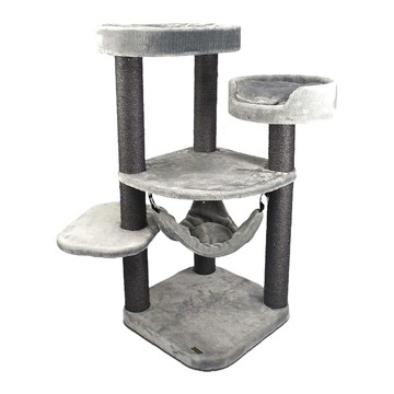 doter 寵愛物語 CT65 高低平台吊床貓跳台  灰色  1個