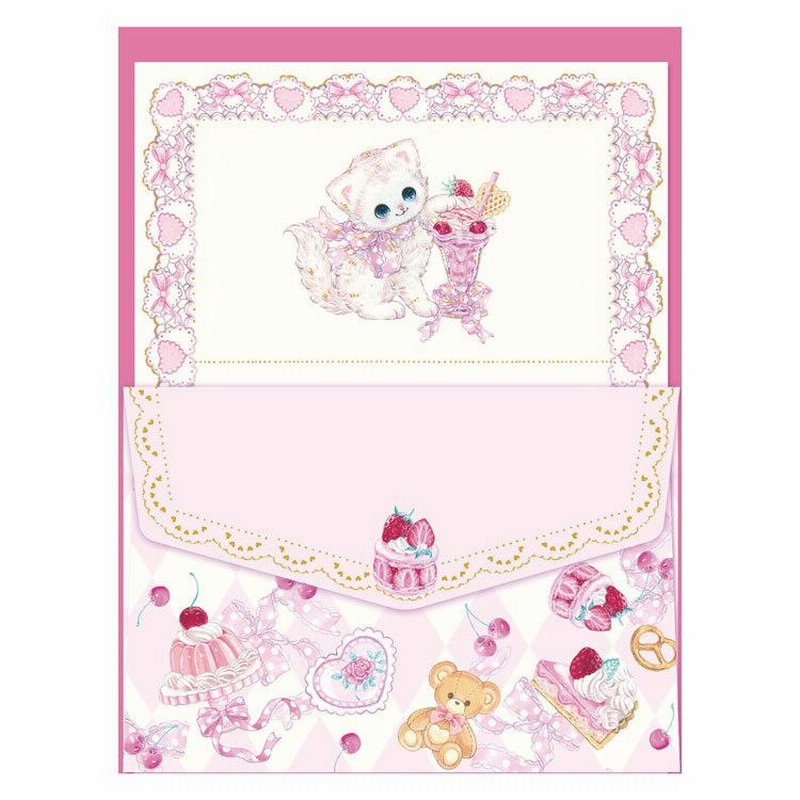 希望者のみラッピング無料 飴ノ森ふみか ミニレターセット クラシカル スウィート ドリーム ゴシック mini LETTER あめのもりふみか ねこ  猫 かわいい メルヘン 手紙