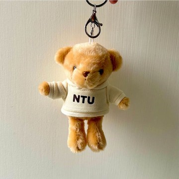 【臺灣大學/臺大】NTU帽T小熊掛飾鑰匙圈_奶油米