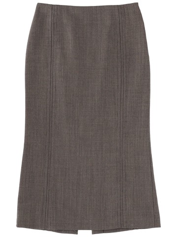 mm6 maison margiela wool midi skirt