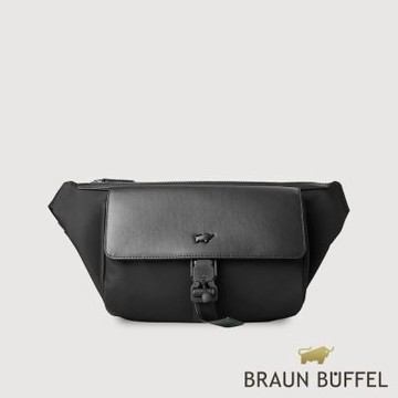 【BRAUN BUFFEL 德國小金牛】台灣總代理 瓦拉頓-B 腰胸包-黑色/BF594-07-BK