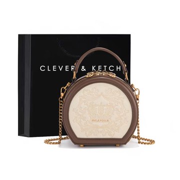 Clever&Ketch生日禮物包包女2026新款高級感小圓包斜挎手提鏈條包