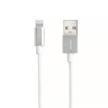 Kinyo 蘋果鋁合金編織線 USB-A12 70g  3m  白色  1條
