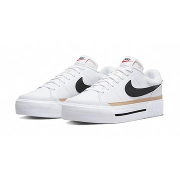 Nike 休閒鞋 Court Legacy Lift 女款 運動鞋 復古鞋 板鞋 女鞋 厚底 皮革 DM7590-100