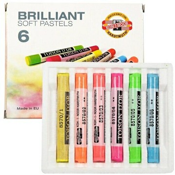 KOH-I-NOOR 圓形粉彩6色螢光條*8571【APP滿額下單10%點數(單一帳號最高5000點)】1/31止