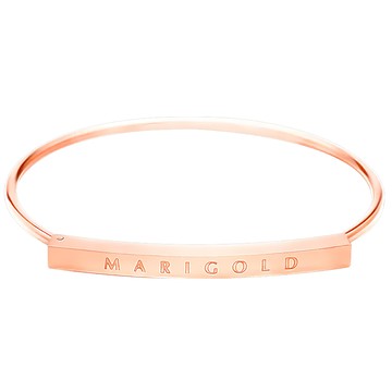 RADIANT STAR 璀璨之星 鈦鋼 MARIGOLD品牌LOGO手環 KMD015  腕圍17cm  玫瑰金