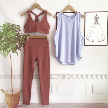 北美后綁帶女透氣速干無袖瑜伽