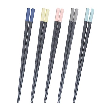 NEXCLEANS 舞水痕 日式六角筷組 雙色款 耐高溫 防滑 易於清洗  5雙筷子  1組