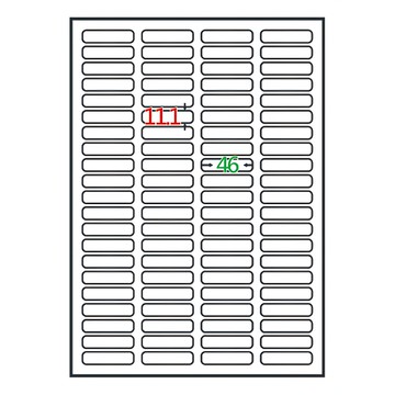 鶴屋 A4三用電腦標籤 46號 B1146 46 x 11.1mm  84格  105張