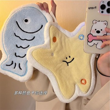 🌟擦手巾🌟可愛海洋系列手巾廚房加厚抹布吸水速乾兒童家用衛生間掛式擦手巾擦手巾 抹布 速幹手帕 掛式手巾