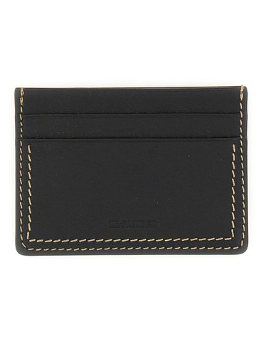 jil sander leather card holder