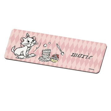 收納王妃 - 迪士尼 Disney 菱格系列【菱格瑪麗貓】珪藻土軟式吸水洗漱墊 吸水墊 杯墊24x8x0.5cm