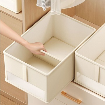 【全店免運 桃園出貨】棉麻衣服收納箱家用衣櫃分層收納神器透氣衣物整理筐褲子收納盒衣服收納 衣櫥收納 衣櫃置物箱 麻棉收納
