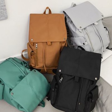 【AFAMIC 艾法】012日系INS束口多層次大空間收納出國登機防潑水抗震雙肩後背包