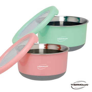 【THERMOcafe凱菲】不鏽鋼多功能隔熱碗1200ml(TC-BOWL)【2026 1-2月集點換購品】
