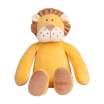 miYim 有機棉安撫娃娃 32cm 內有搖鈴 短毛低敏 0歲以上適用 精美禮盒包裝  里歐獅子  1個