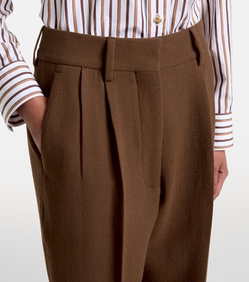 Blazé Milano Fox high-rise virgin wool crêpe wide-leg pants