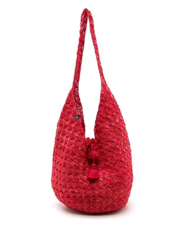 Nannacay - Santa Isabel straw shoulder bag - women - Straw - One Size - Red