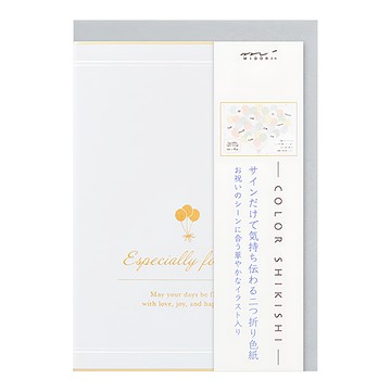 簽名卡片 B6 33273  氣球 白色  1個