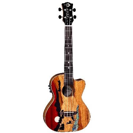 LUNA UKE VISTA DEER T Vista Deer Tenor Uke w Preamp and Gigbag Ukelele Guitar Gloss Finish並行輸入