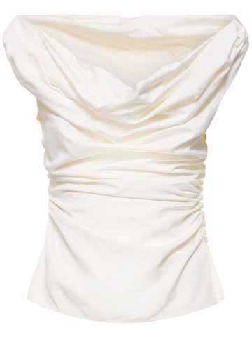 Draped Silk Top