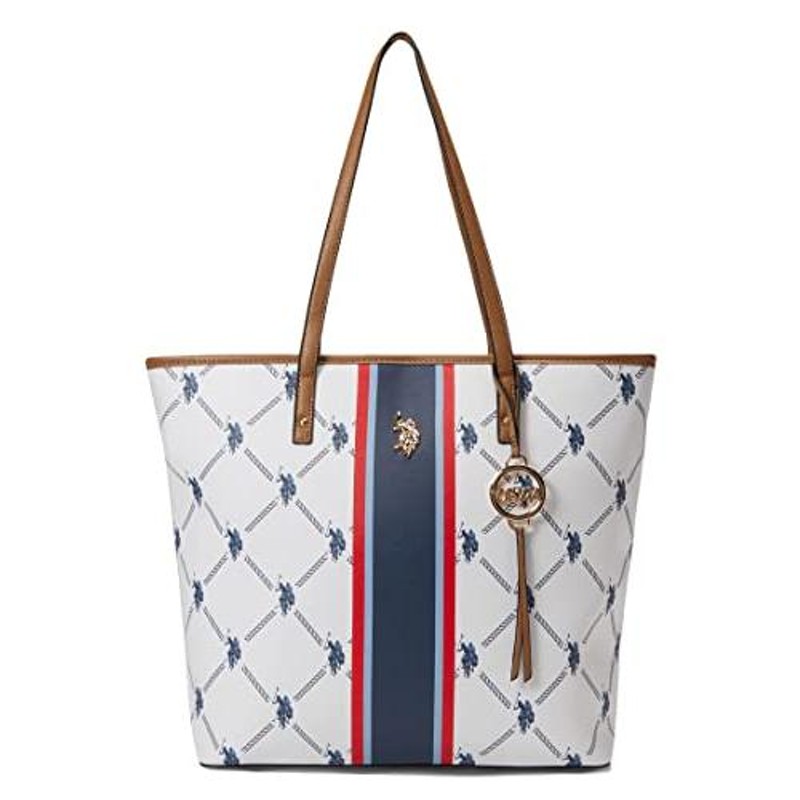 U.S. POLO ASSN. Signature Tote Navy/White One Size 並行輸入品 通販 ...