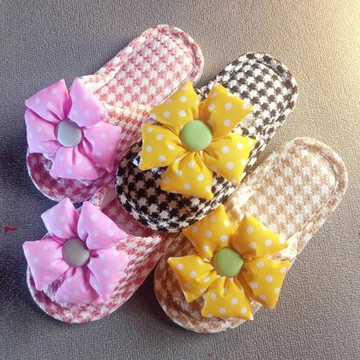 拖鞋兒童女孩春秋公主可愛洋氣亞麻軟底女童家居防滑防臭室內寶寶