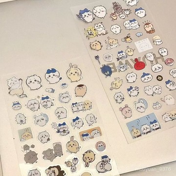 【臺灣-出貨】  chiikawa吉伊卡哇pvc防水貼紙小八吉伊烏薩奇可愛顔值高裝飾貼畵 HXXE