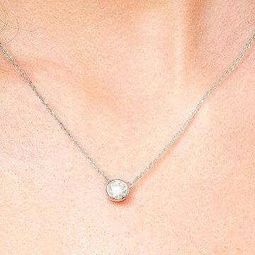 『快速出貨9折』新年送禮❤️【CReAM】Miracle 925純銀1克拉莫桑鑽石銀色女項鍊 #禮盒 #浪漫送禮 #生日禮盒 #情人禮物