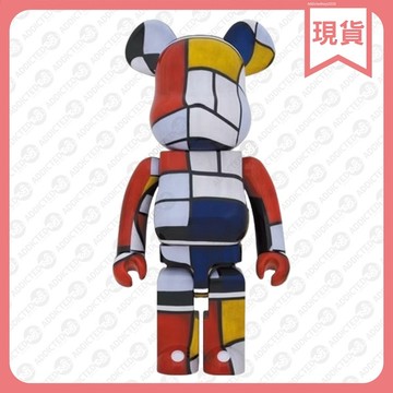 BEARBRICK PIET MONDRIAN 皮特 蒙德里安 1000%