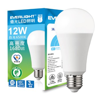 億光12W環保節能標章球泡燈-白光