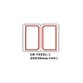 【龍德】 LD-1022(紅)自粘性標籤 25x30mm/包【APP滿額下單4%點數(單一帳號最高1500點)】5/31止
