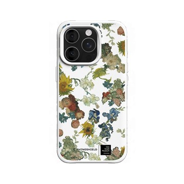 iPhone 16 Pro SolidX 白 - Van Gogh Museum - Vincent 的花朵-50週年紀念款 透明