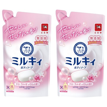 COW STYLE 牛乳石鹼 牛乳精華沐浴乳 補充包 玫瑰  360ml  2組