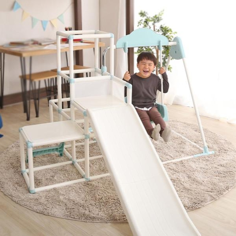 【美品】【送料込】折り畳み可能　ジャングルジム　滑り台　子供　室内用 BTM 【人気商品再入荷】ジャングルジム 折りたたみ 滑り台 室内