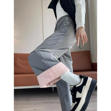 雪鄉旅游羽絨褲女冬季外穿2025新款東北防水防寒棉褲