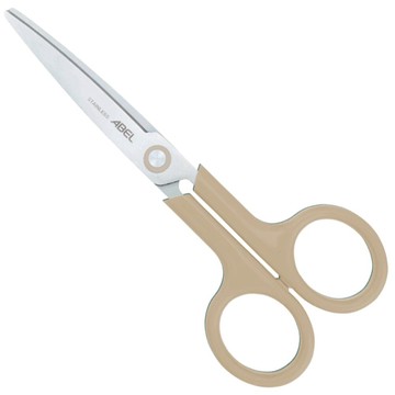 本月熱銷推薦 滿額再折【史代新文具】力大ABEL 60072GR / 60072BE  6.75" 綠色/米色 風格圓弧事務剪刀 (兩色可選)
