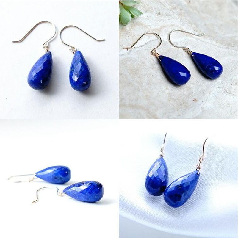 K18/インプレッセ/IMPRESSE/トカゲピアス/青い石/ラピスラズリ？