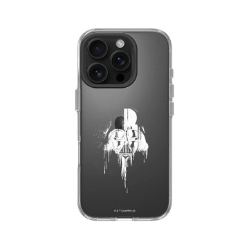 iPhone 16 Pro Clear 透明 - 迪士尼-星際大戰 Star Wars - 黑武士-噴漆白