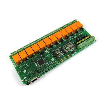 Denkovi Web控制 I/O ADC 12繼電器輸出板：IP  MAC，PING，Java，LABVIEW，12VDC [2美國直購]