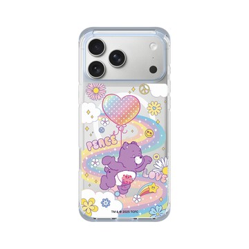 iPhone 17 Pro Max ClearX (MagSafe 兼容) 冰透藍 - Care Bears - 翱翔天際