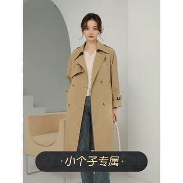奈格薇兒小個子風衣外套女春秋2025新款超好看中長款英倫風大衣
